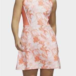 Adidas Peach and White Floral Mini Dress Golf/Tennis